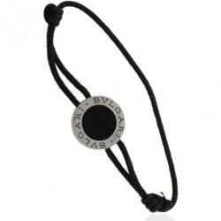 Pre Owned Bvlgari Silver Onyx Bracelet