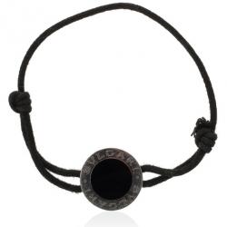 Pre Owned Bvlgari Silver Onyx Bracelet