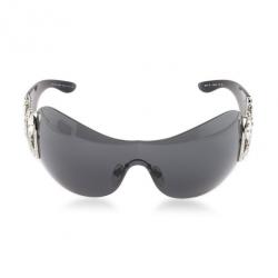 Pre Owned Bvlgari Black 6017B Strass Edge Shield Women Sunglasses