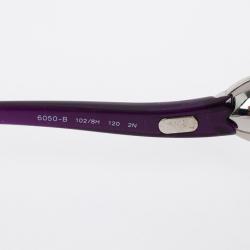 Pre Owned Bvlgari Purple 6050B Embellished Women Shield Sunglasses