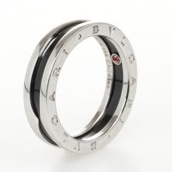 Pre Owned Bvlgari Charity Sterling Silver Ring Size 67