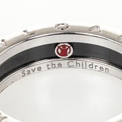 Pre Owned Bvlgari Charity Sterling Silver Ring Size 67
