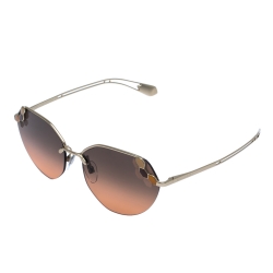 Pre Owned Bvlgari Pale Gold/ Bicolor Gradient 6099 Serpenti Poisoncandy Sunglasses