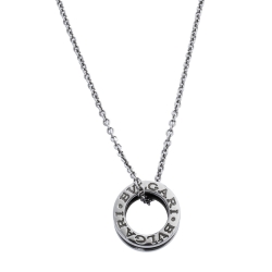 Pre Owned Bvlgari B.Zero1 Save The Children Black Ceramic & Sterling Silver Necklace