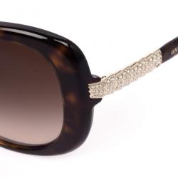 Pre Owned Bvlgari Tortoise Frame Retro Womens Sunglasses