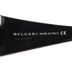 Bvlgari Black 653B Rhinestone Temple Shield Womens Sunglasses