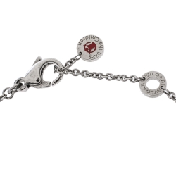 Pre Owned Bvlgari Save the Children Black Ceramic and Silver Pendant Necklace