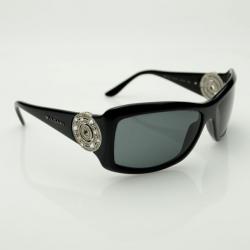 Pre Owned Bvlgari Black 800B Sunglasses With Crystals