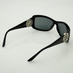 Pre Owned Bvlgari Black 800B Sunglasses With Crystals
