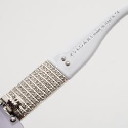 Pre Owned Bvlgari Sheild Sunglasses With Tubogas Motiv & Swarovski Crystals