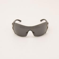 Pre Owned Bvlgari Temple Embellished Temple Shield Sunglasses