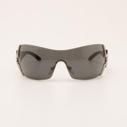 Pre Owned Bvlgari Temple Embellished Temple Shield Sunglasses