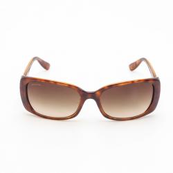Bvlgari Brown Rectangle Framed Sunglasses with Crystals