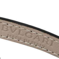 Pre Owned Bvlgari Black Calfskin Serpenti Forever Double Coil Bracelet