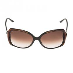 Pre Owned Bvlgari Brown 8035 Square Sunglasses