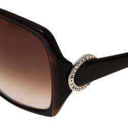 Pre Owned Bvlgari Brown 8035 Square Sunglasses