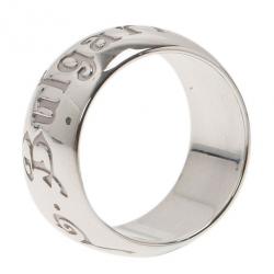 Bvlgari Save The Chidren Silver Band Ring Size 53