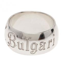 Bvlgari Save The Chidren Silver Band Ring Size 53
