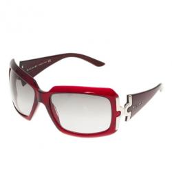 Bvlgari Maroon Square Sunglasses