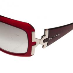Bvlgari Maroon Square Sunglasses