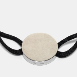 Bvlgari Bvlgari Bvlgari Enamel Sterling Silver Adjustable Cord Bracelet