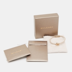 Bvlgari Bvlgari Enamel Leather Gold Tone Bracelet