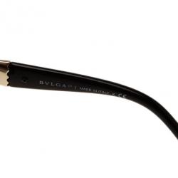 Pre Owned Bvlgari Black Ruffle Cat Eye Sunglasses