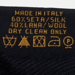 Bvlgari Black Wool and Silk Logomania Scarf