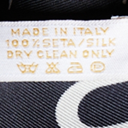 Bvlgari Black Letter Logo Printed Silk Square Scarf