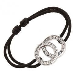 Bvlgari Sterling Silver Black Bracelet 22CM