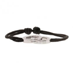 Bvlgari Sterling Silver Black Bracelet 22CM