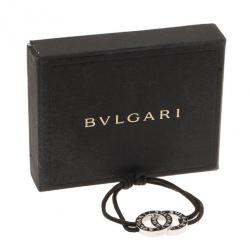 Bvlgari Sterling Silver Black Bracelet 22CM