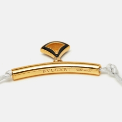 Pre Owned Bvlgari Divas' Dream Enamel Gold Tone Cord Bracelet