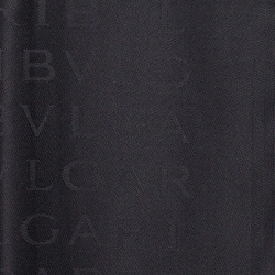 Pre Owned Bvlgari Black Logo Pattern Silk Stole 