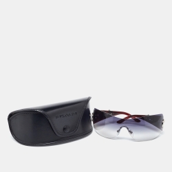 Bvlgari Grey Gradient Crystal Flower 652-B Shield Sunglasses