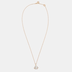 Bvlgari Divas' Dream Mother of Pearl Diamond 18k Rose Gold Necklace