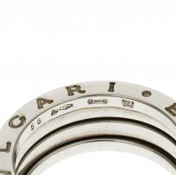 Bvlgari B.Zero1 3-Band 18k White Gold Ring Size 56
