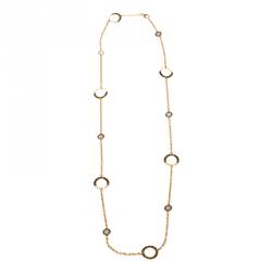 Pre Owned Bvlgari Mother of Pearl & 18k Rose Gold Sautoir Necklace
