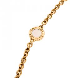 Pre Owned Bvlgari Mother of Pearl & 18k Rose Gold Sautoir Necklace