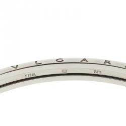 Bvlgari B.Zero1 Steel & 18k Yellow Gold Open Cuff Bracelet 16cm