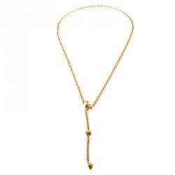 Pre Owned Bvlgari Catene 18k Yellow Gold Adjustable Chain Necklace