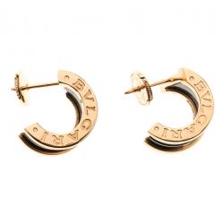 Bvlgari B.Zero1 Black Ceramic 18k Rose Gold Earrings