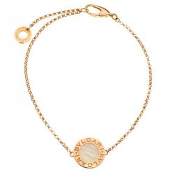 Pre Owned Bvlgari Bvlgari Mother of Pearl 18k Rose Gold Bracelet