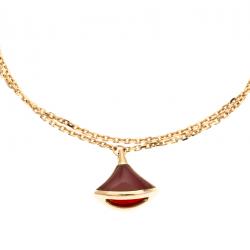 Pre Owned Bvlgari Divas's Dream Carnelian & 18k Rose Gold Bracelet