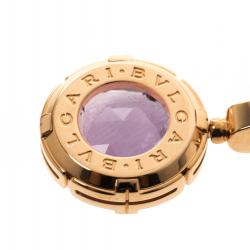 Bvlgari Parentesi Amethyst Diamond &18k Rose Gold Pendant Necklace