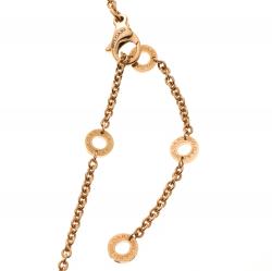 Bvlgari Parentesi Amethyst Diamond &18k Rose Gold Pendant Necklace