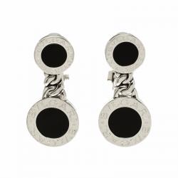 Bvlgari Onyx & 18k White Gold Clip-on Drop Earrings