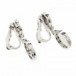 Bvlgari Onyx & 18k White Gold Clip-on Drop Earrings