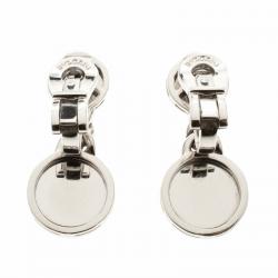 Bvlgari Onyx & 18k White Gold Clip-on Drop Earrings