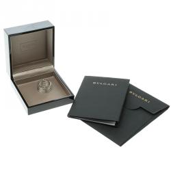 Pre Owned Bvlgari B.Zero1 4-Band 18k White Gold Band Ring Size 58